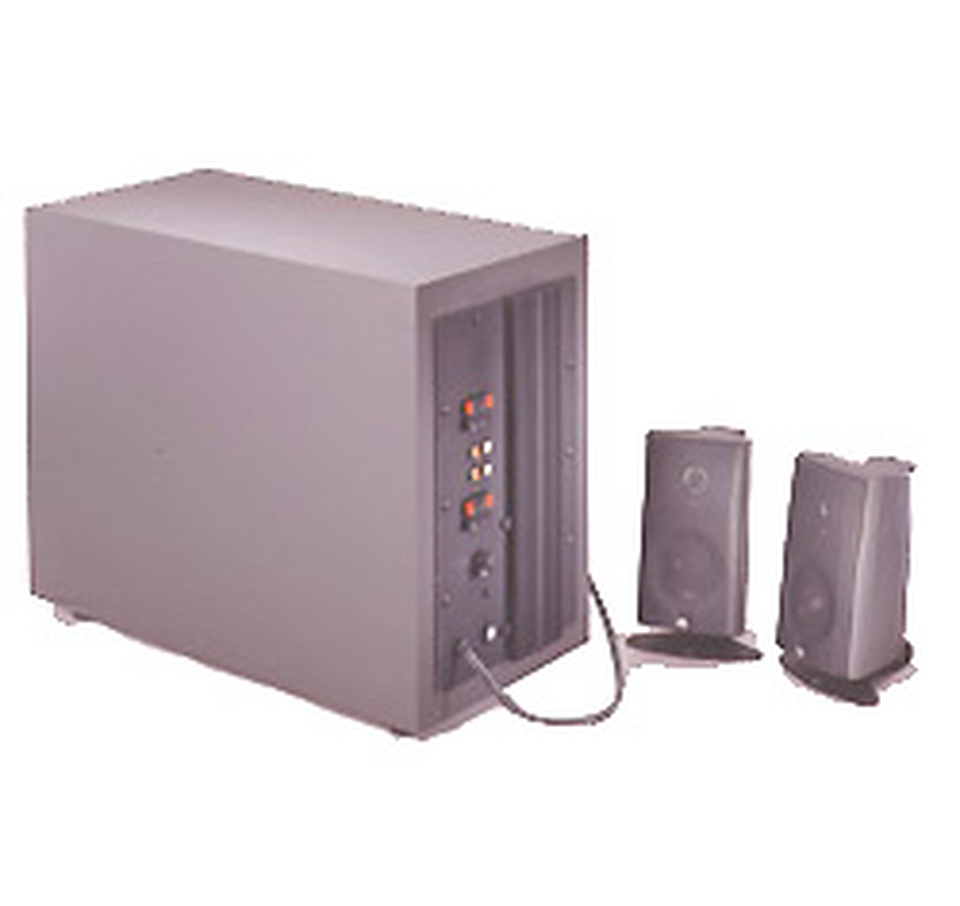 SOUNDEFFECTS MUSIC 15 - Black - 3-Piece Sat / Powered Sub System (SAT 10, BASS 10) - Hero